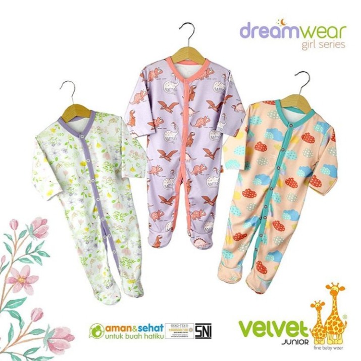 VELVET JUNIOR - DREAMWEAR GIRL FLOWERS / PACK
