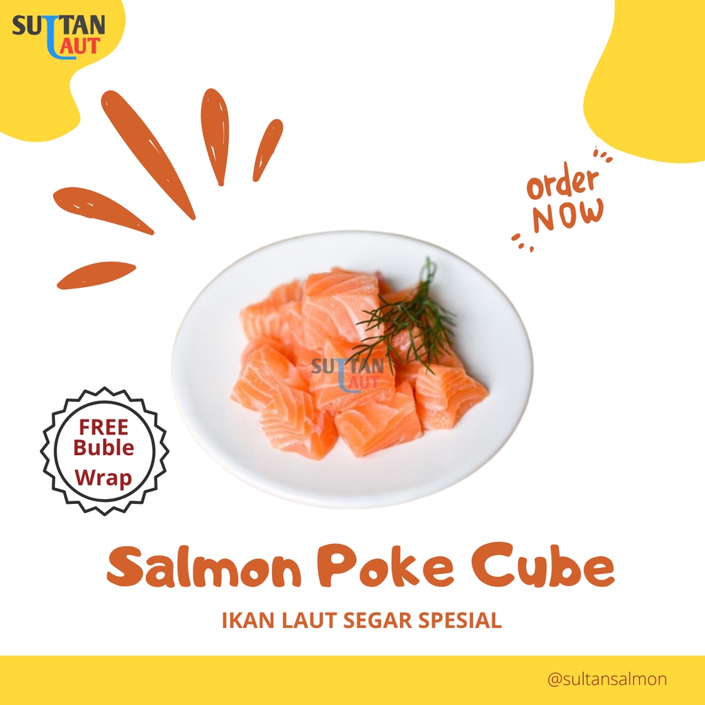 

Salmon Cube Sashimi / Salmon Poke Sashimi Fillet / Salmon Grade @100Gr