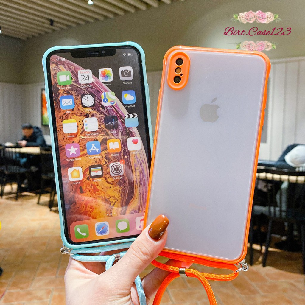 Softcase slingcase lanyard choice oppo a3s a1k a7 a5s a12 a11k f9 a15 a31 a8 a37 a39 a57 A74 BC2381