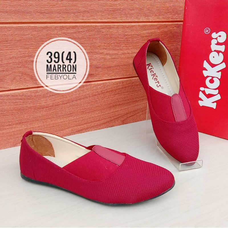 kickers rajut sandal wanita sol karet super