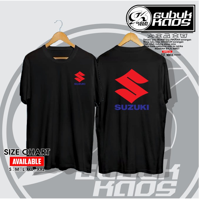 BAJU KAOS LOGO MERK SUZUKI V2 LOGO MERK TERKENAL MURAH - GUBUK.KAOS