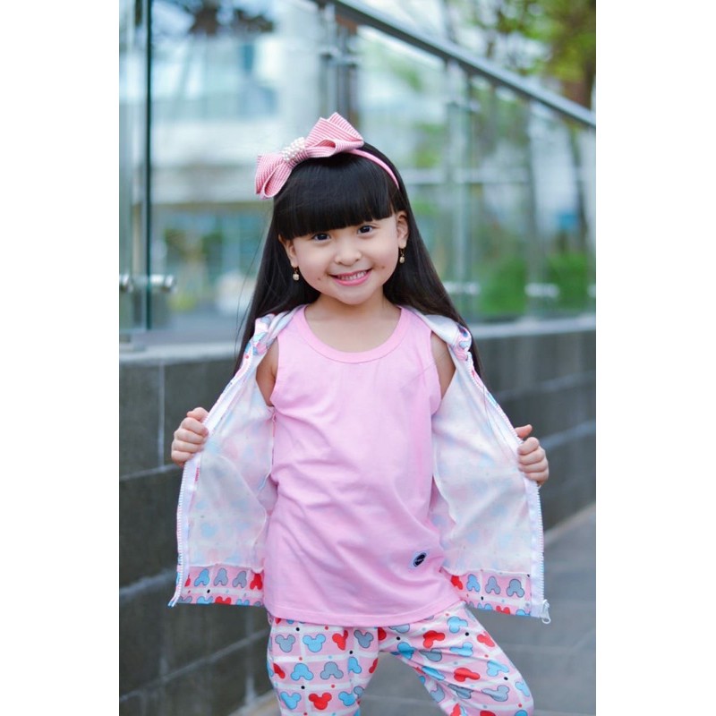 Jaket Anak Setelan Anak Jaket 3in1 Zipper Hoodie Bloom