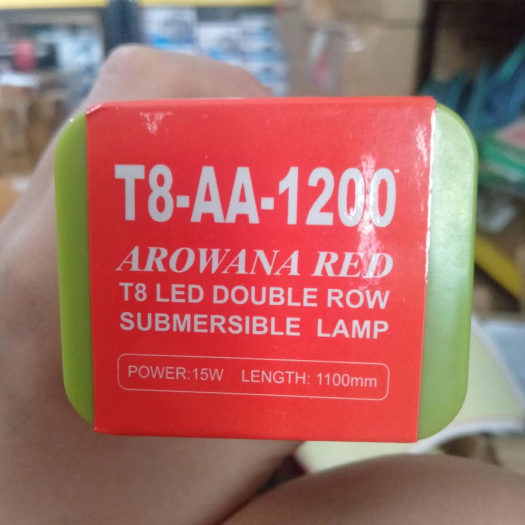 T8 AA1200 AROWANA RED SUBMERSIBLE LAMP LAMPU CELUP 15 WATT