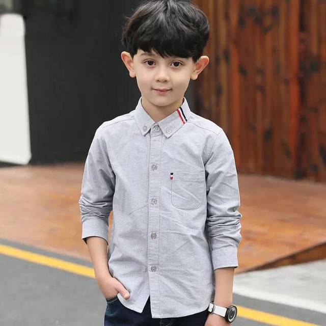 TOTOTAshop.Kemeja Kid RUSSEL anak-anak cowok,Bahan cotton import,Lengan panjang ada kantong