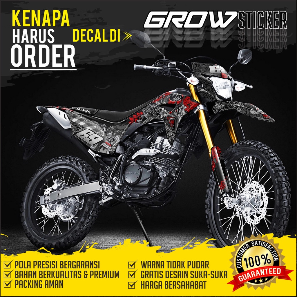 510 DEKAL STIKER CRF 150 L Fullbody DECAL STICKER CRF 150 L Trail Supermoto Motif Barong kode 45