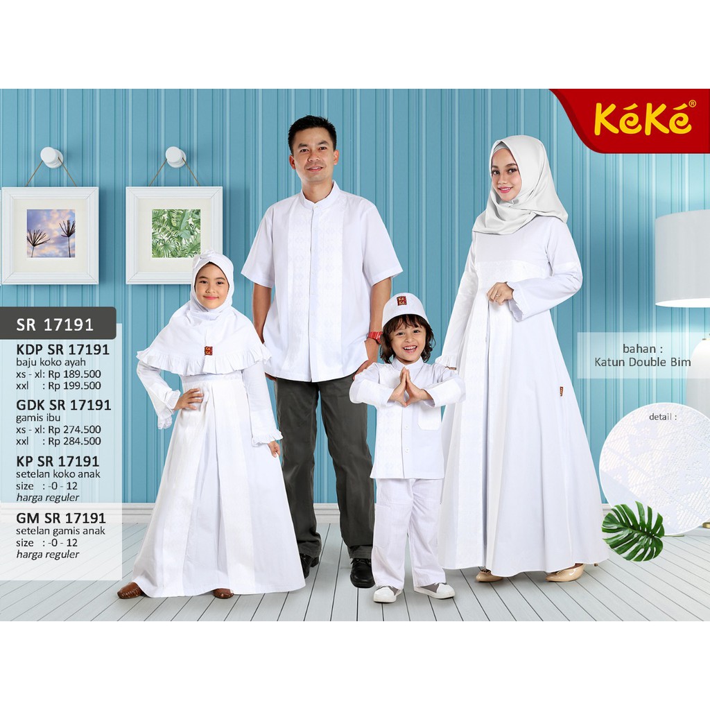 Baju Gamis Sarimbit Keluarga - Jilbab Voal