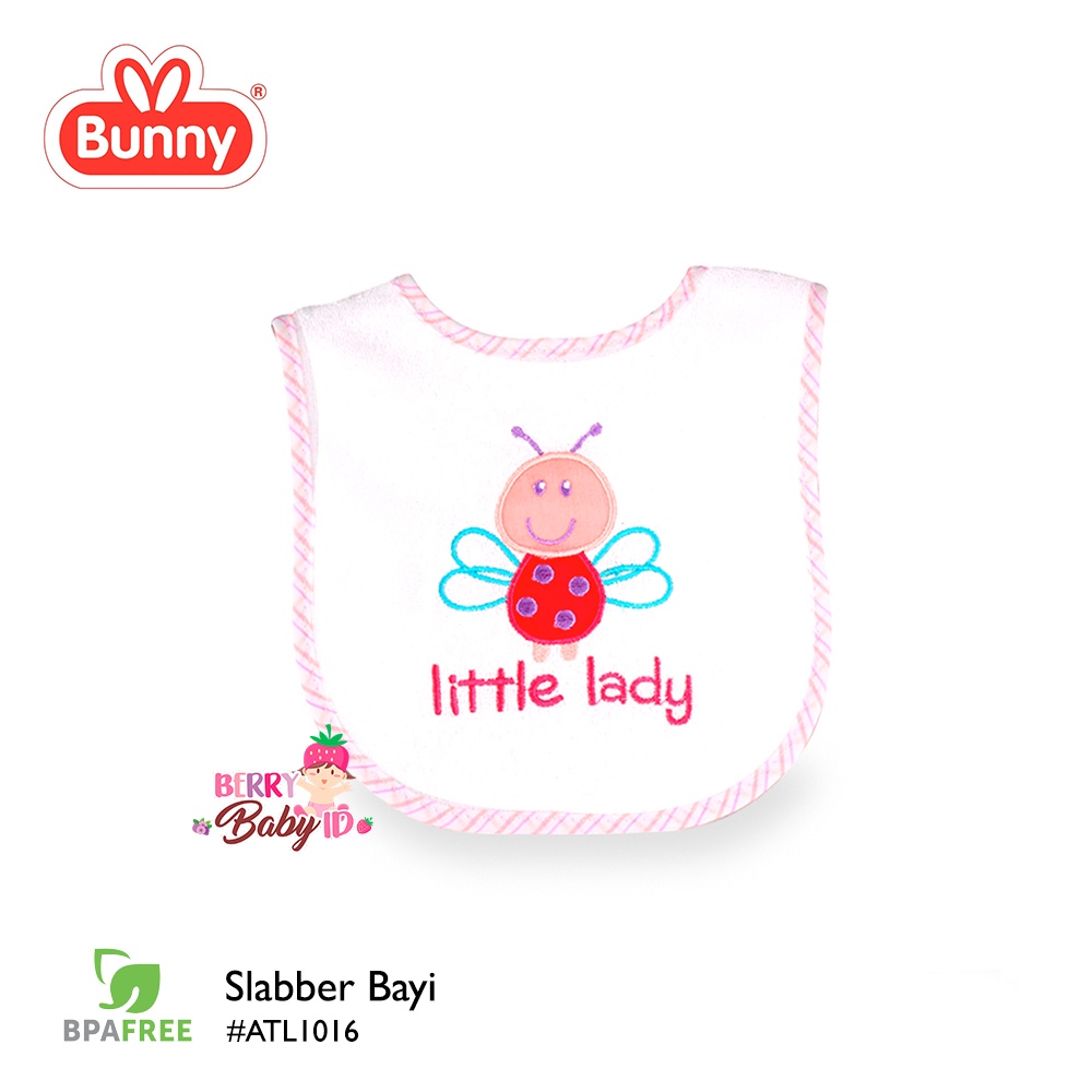 Lusty Bunny Slabber Bayi Kain Lucu Tatak Liur Celemek Makan Anti Air Tumpah LUS036 Berry Mart