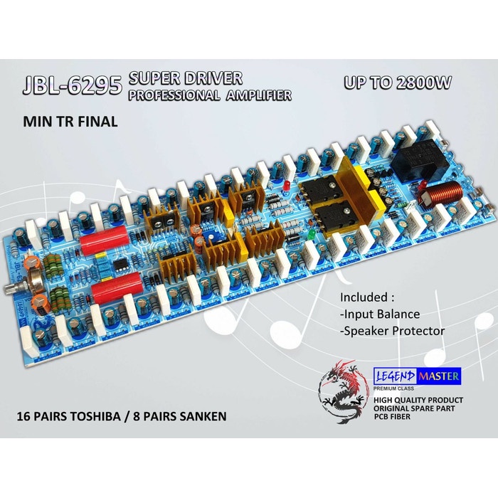 Kit Driver Jbl 6295 Jbl6295 Jbl-6295 Super Power Amplifier -Tr Final