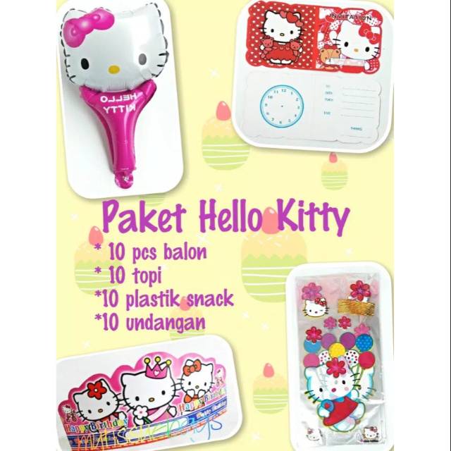 

Souvenir ulang tahun anak paket hello kitty
