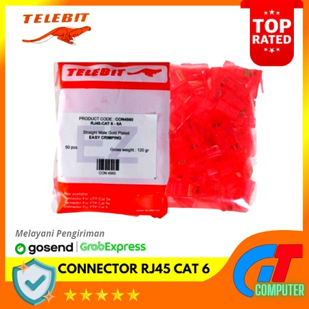 conector RJ45 Cat 6 Telebit Original