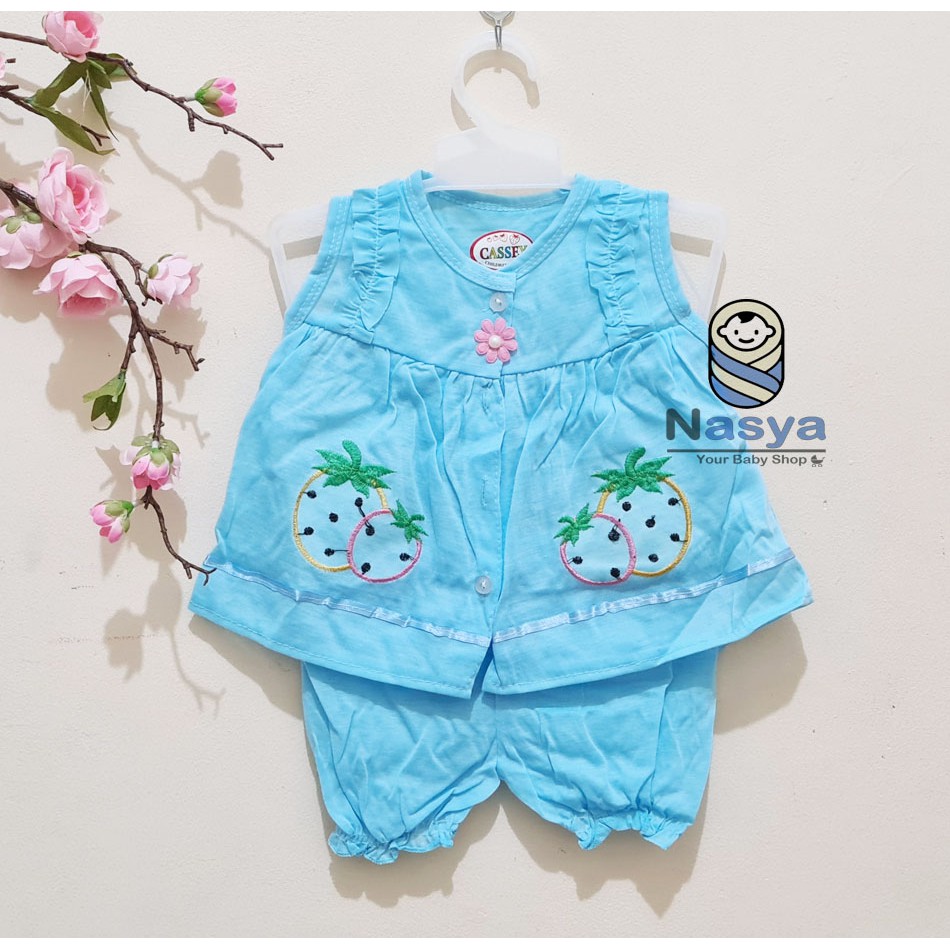 [N-024] Setelan baju bayi Kutung motif berry  / Baju bayi MURAH