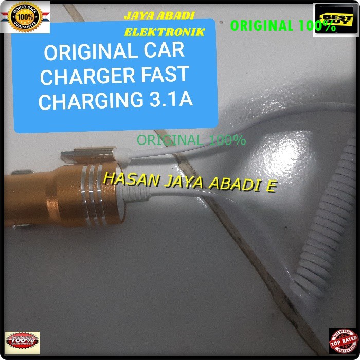 J31 ADAPTOR MOBIL SPIRAL CAR CHARGER SPRING 3A USB SUPER FAST CHARGING ADAPTIVE TRAVEL ADAPTER SAVER CAS CASAN AKI ACCU AC DC CHARGE ANDROIT HANDPHONE TC QUICK ALI ORIGINAL 2IN1 BISA SEGALA JENIS GADGED USB POWER ADAPTER MOBIL BISA KESEMUA MEREK