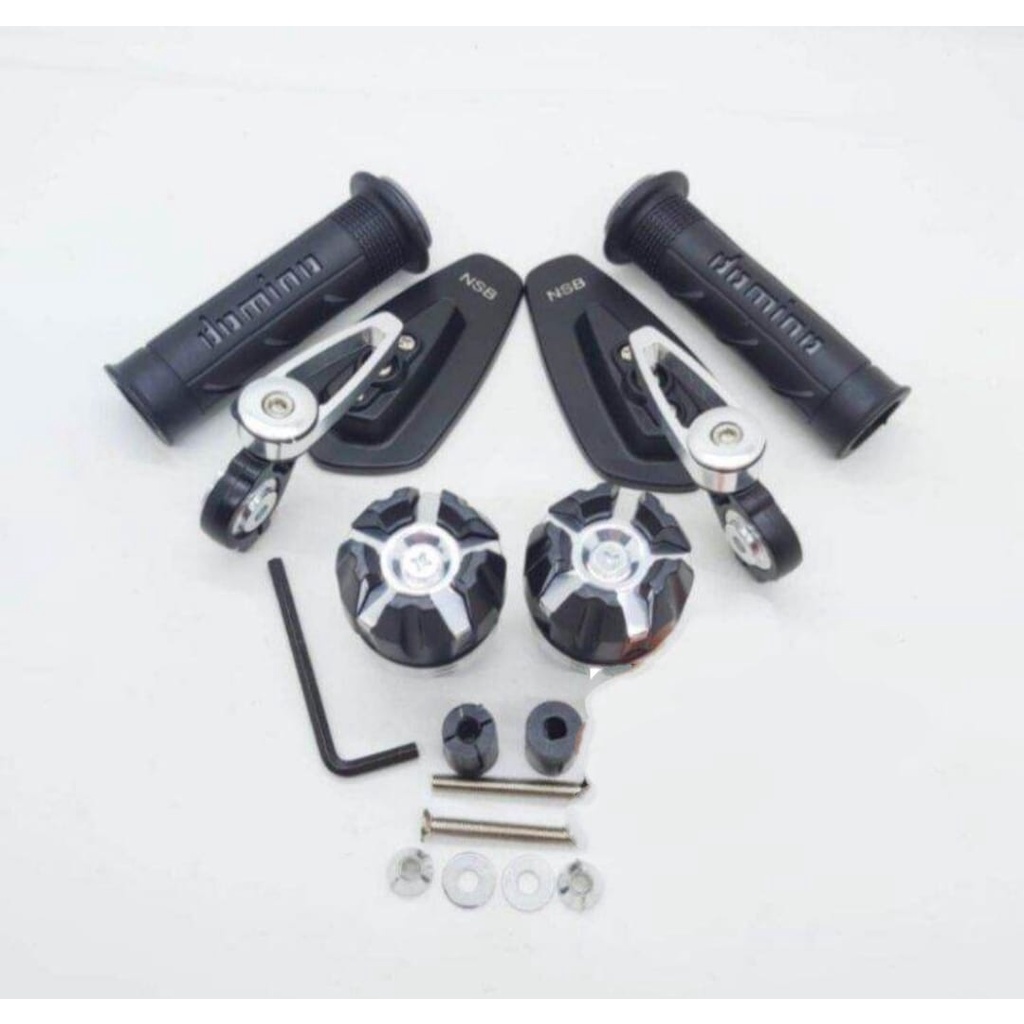 PAKET 3 ITEM #SPION JALU OVAL+HANDGRIP DOMINO+JALU AS RODA# UNIVERSAL BISA SEMUA JENIS MOTOR METIC DAN RACING