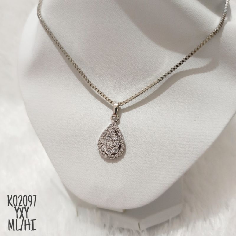 Kalung Yaxiya Oval Zircon Silver K02097