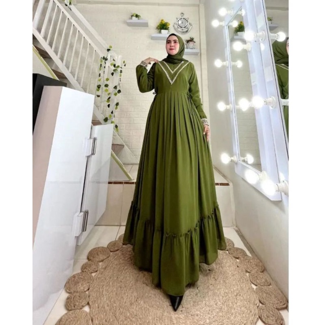 DRESS MUSLIM, baju wanita, baju gamis, dress, gamis, Baju gamis, fashion wanita, Renata Dress. dvm