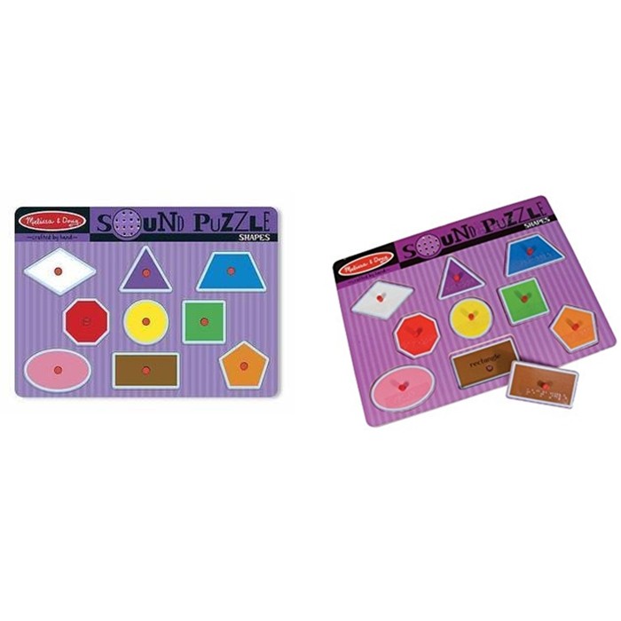 MD728 MELISSA &amp; DOUG SOUND PUZZLE SHAPES / MAINAN KAYU PUZLE KAYU