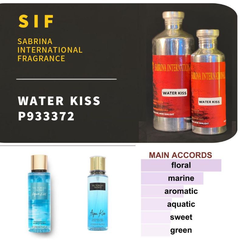 grosir bibit parfum murni segel 250 ml inspired aroma water kiss