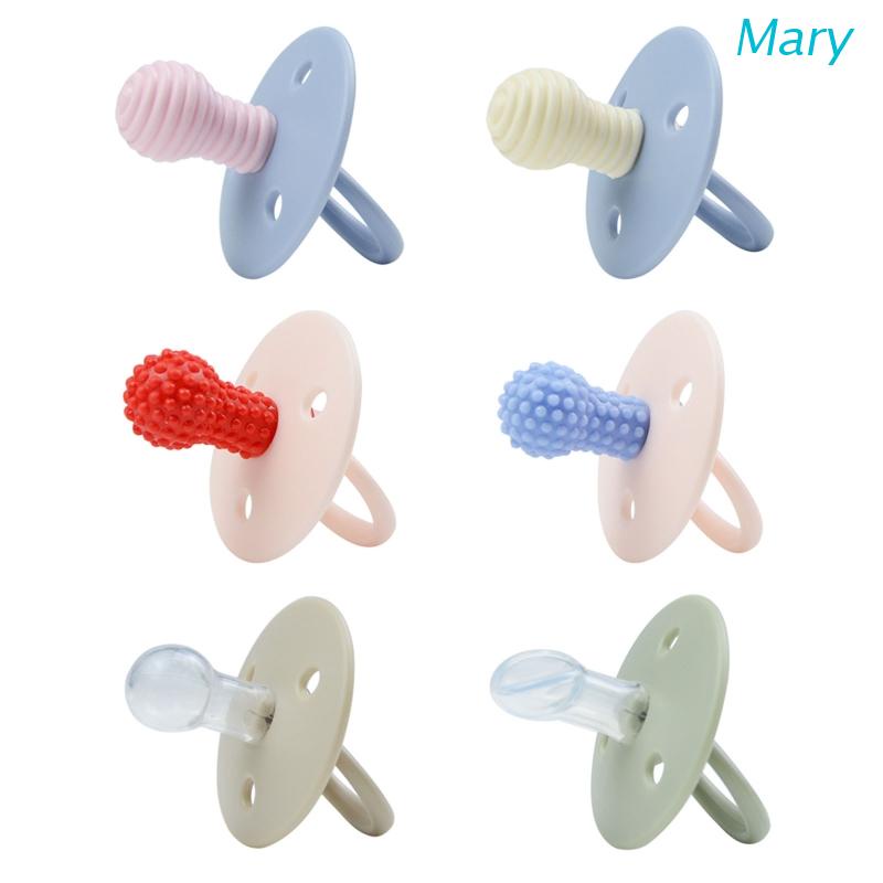 Mary Bib / Slabber / Empeng / Dot Bayi Newborn Laki-Laki / Perempuan Bahan Silikon Warna-Warni