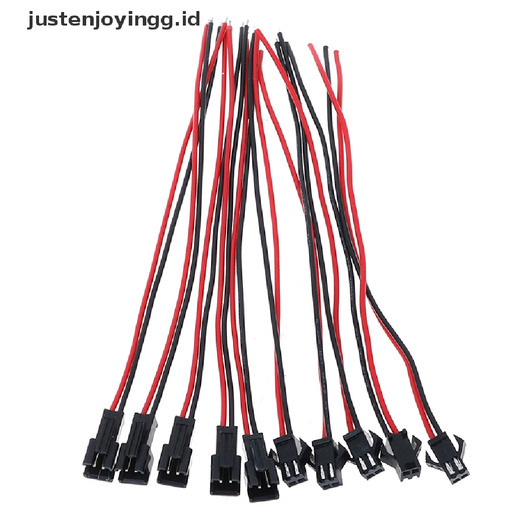 10pcs Konektor Kabel male to female JST SM 2 Pin Panjang 15cm