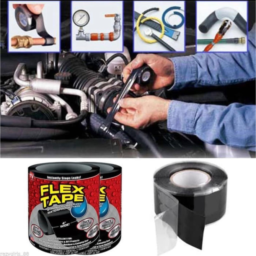 FLEX TAPE Lakban Isolasi Super Kuat Anti Bocor Tape Waterproof