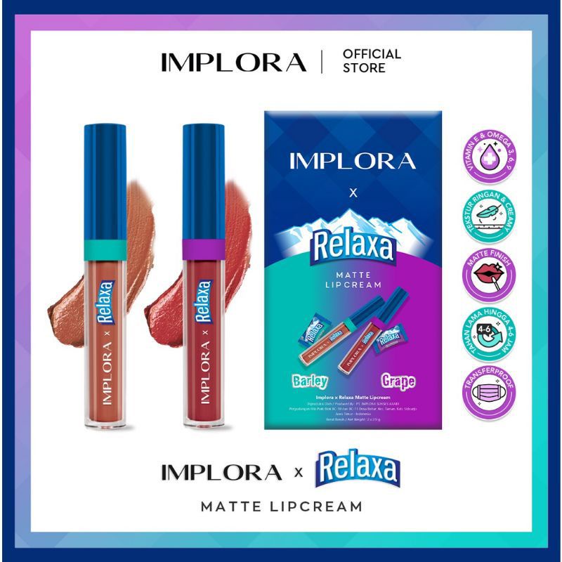 NEW Implora Relaxa Lip cream 1pack isi 2pcs ORIGINAL