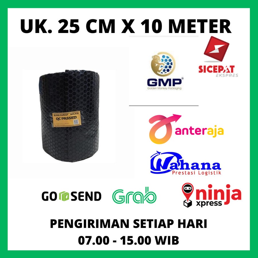 

Bubble Wrap Roll MURAH (10X25) Premium 10 Meter X 25 CM HITAM/PUTIH / GMP MURAH / BUBBLE WRAP TEBAL KINGSMAN 1