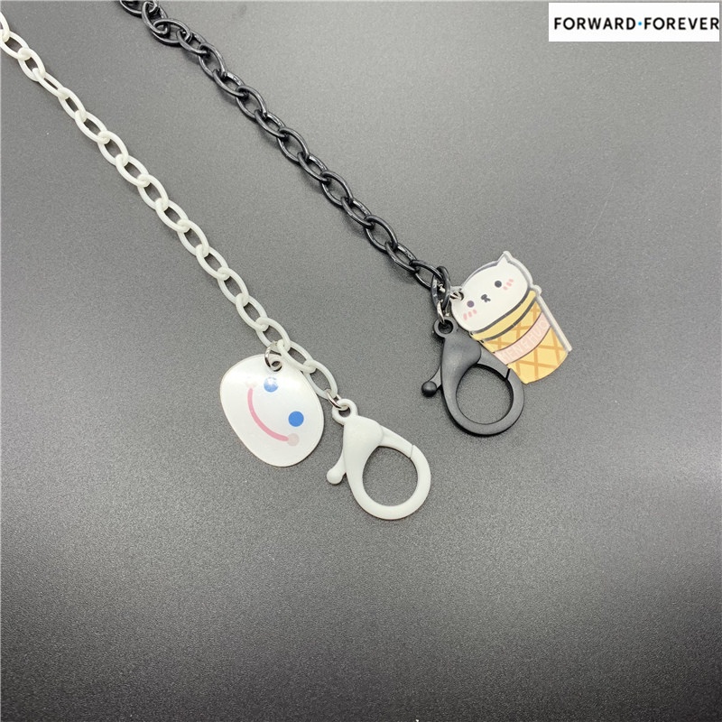 Fashion cute pendant acrylic mask chain mask anti-lost chain M60056