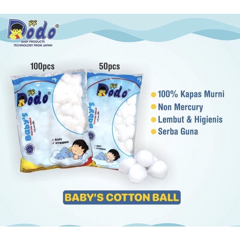 Dodo Cotton Ball / Kapas Bulat DCB100/Kapas bayi