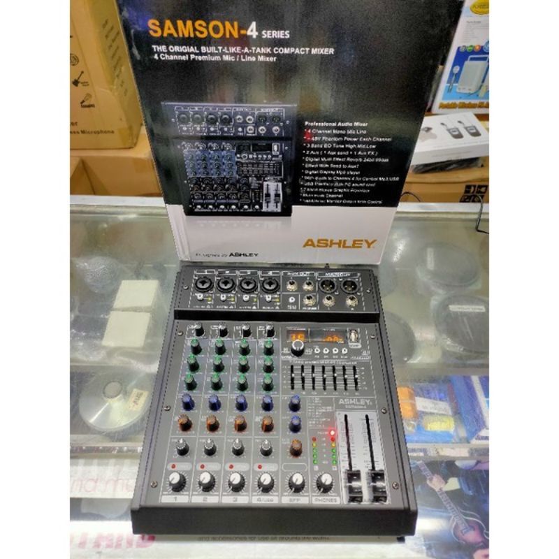 Mixer Ashley Samson 4 Original 4 Channel Bluetooth - Soundcard