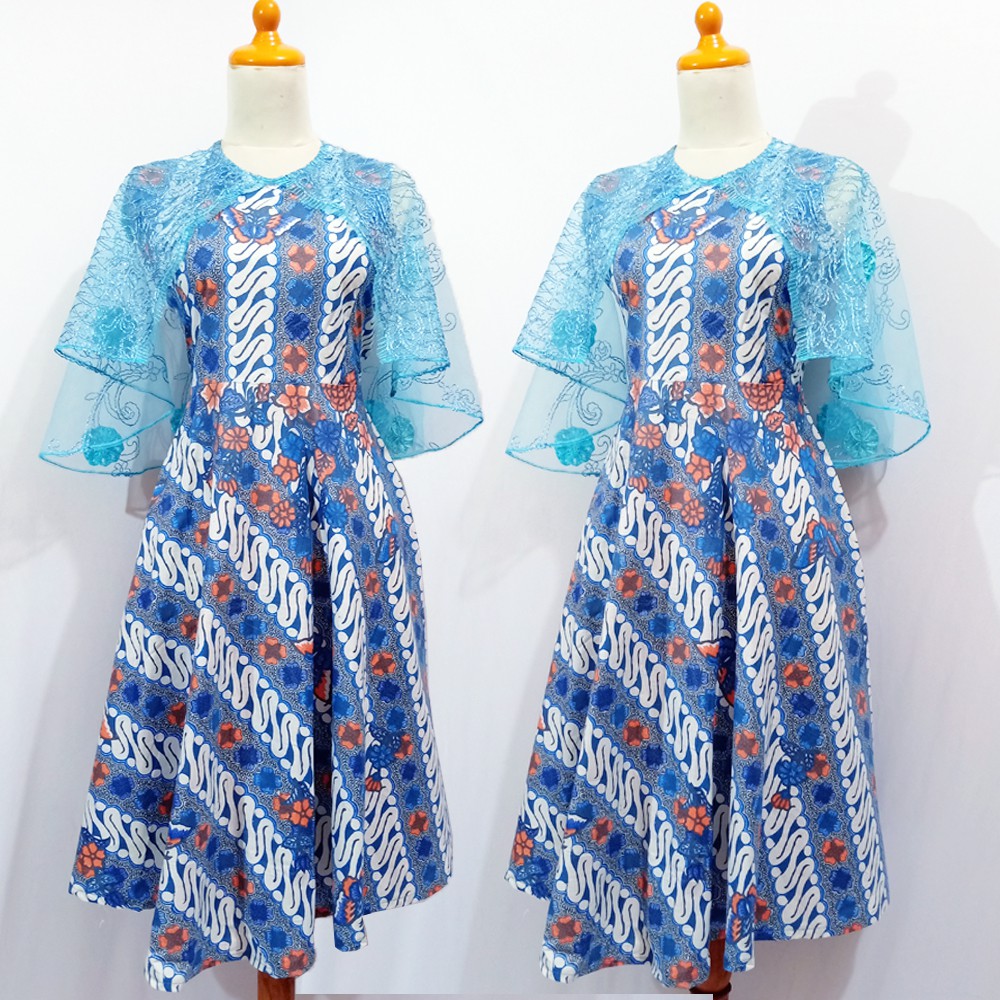 Dress batik cape broklat murah modern