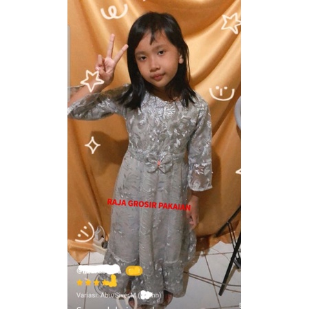 Baju Gamis Anak Rara Full Brukat Premium Usia 2-12 Thn/Baju Pesta Anak