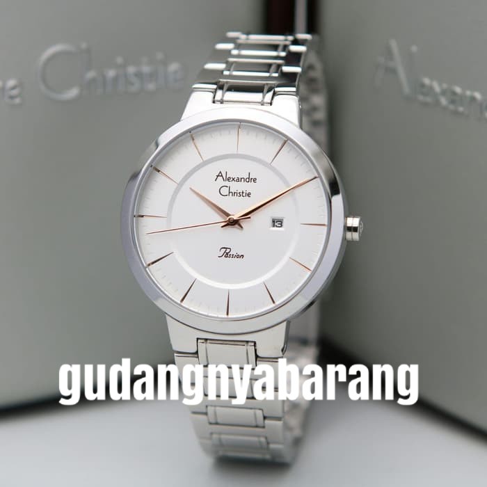 Jam Tangan Wanita - Cewek - Woman Alexandre Christie AC 2837 Silver Original Cantik