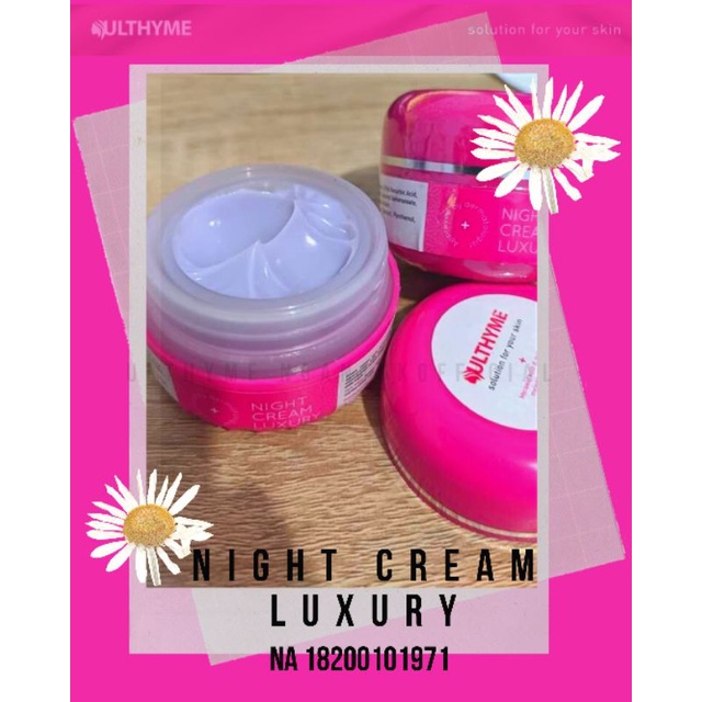 ulthyme skincare Night Cream Luxury/cream wajah bpom