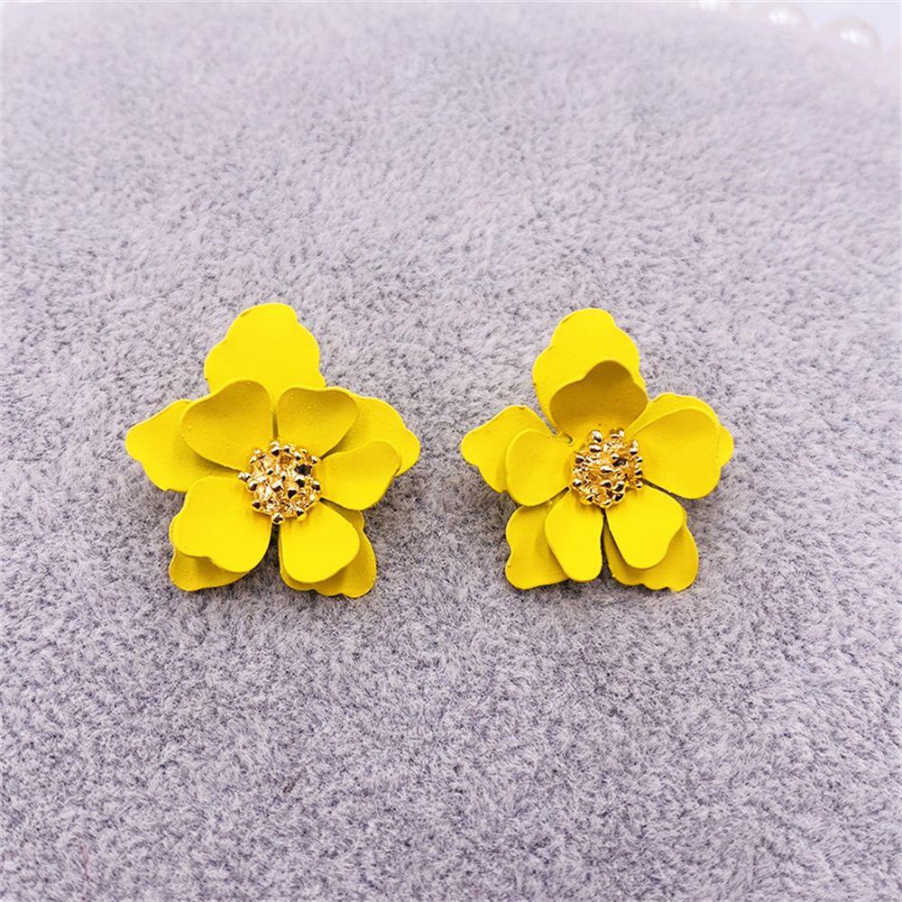 Anting Tusuk Nanas Perhiasan Aesthetic Manis Besi Perhiasan Wanita Perhiasan Cat Semprot