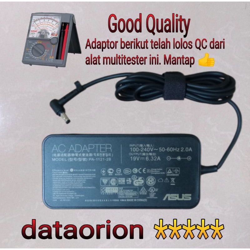 Adaptor Charger Asus ROG GL552 GL552V GL552VW GL553 GL553VD GL553V GL553VE GL552VW-DH71 19V 6.32 A dc 5.5x2.5