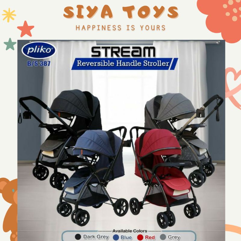 SIYA ✨ Stroller Pliko Stream 387 Kereta Dorong Bayi Reversible Handle