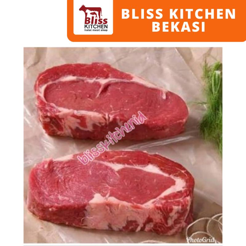 

Daging Sapi Impor Aus Rib Eye / Cube Roll Beef Steak Grade A 200gr