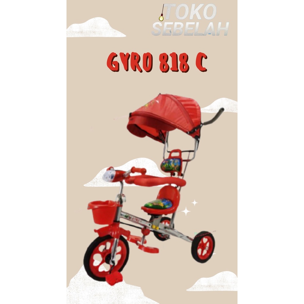 GY 818C Sepeda Anak Stroler roda tiga GYRO 818C Murah Tricycle Bike