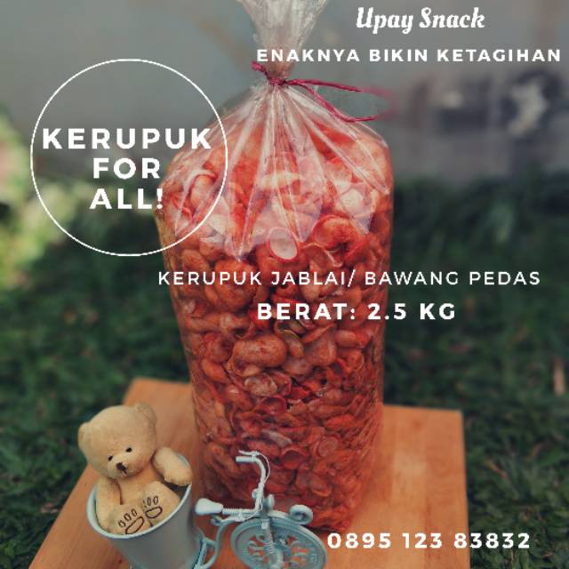 

Agen Camilan Snak Snack Kerupuk Krupuk Bawang Jablai Pedas Gurih Renyah Grosir 1 BALL isi Banyak