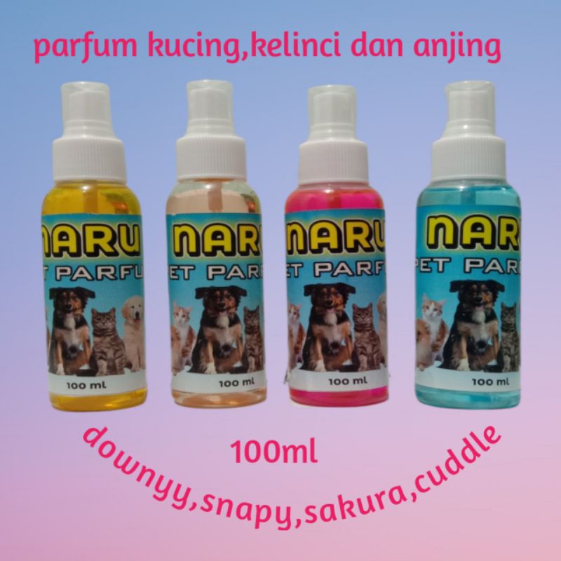 PARFUM KUCING DAN ANJING AROMA 4 VARIAN 100 ML..