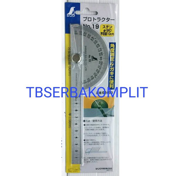 

Protractor Shinwa Japan No. 19 Angle Meter Pengaris Pengukur Sudut Alat Ukur Busur Derajat PRT19 62499 / 31861