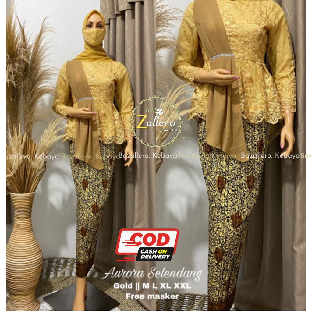 (RealPict)ZL> SETELAN KEBAYA AURORA SELENDANG - KEBAYA MODERN - KEBAYA WISUDA - KEBAYA WISUDA TERBAR