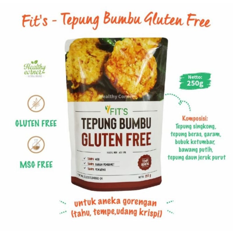 

Fits Tepung Bumbu Gorengan Gluten Free Berat 250 Gr Asli Tanpa Campuran Bebas Perasa & Pengawet