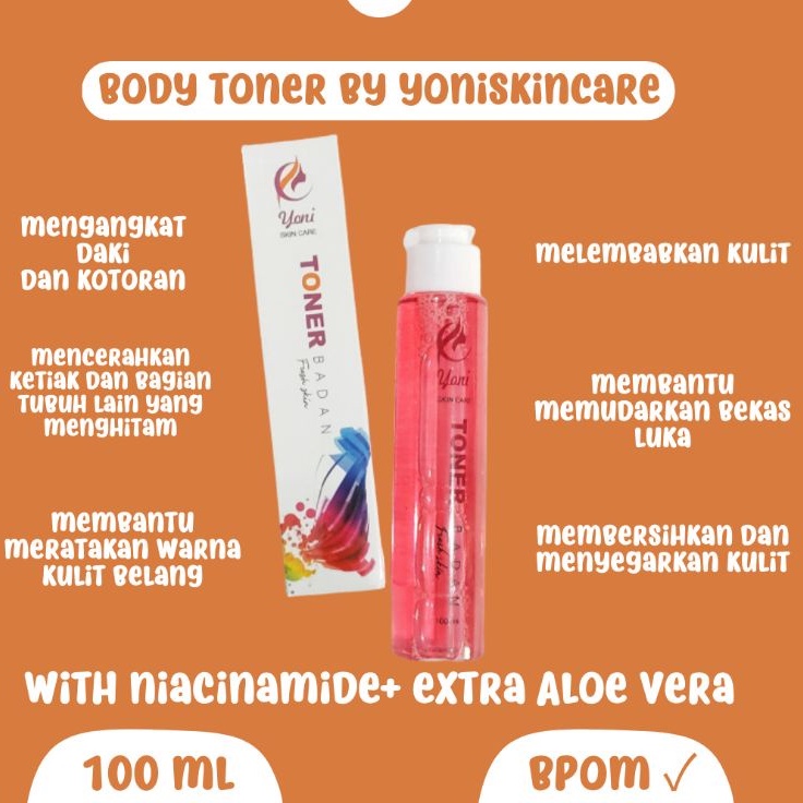 YONI Skincare Toner Badan Fresh Skin - 100ml | BPOM YONI TONER BADAN ORIGINAL