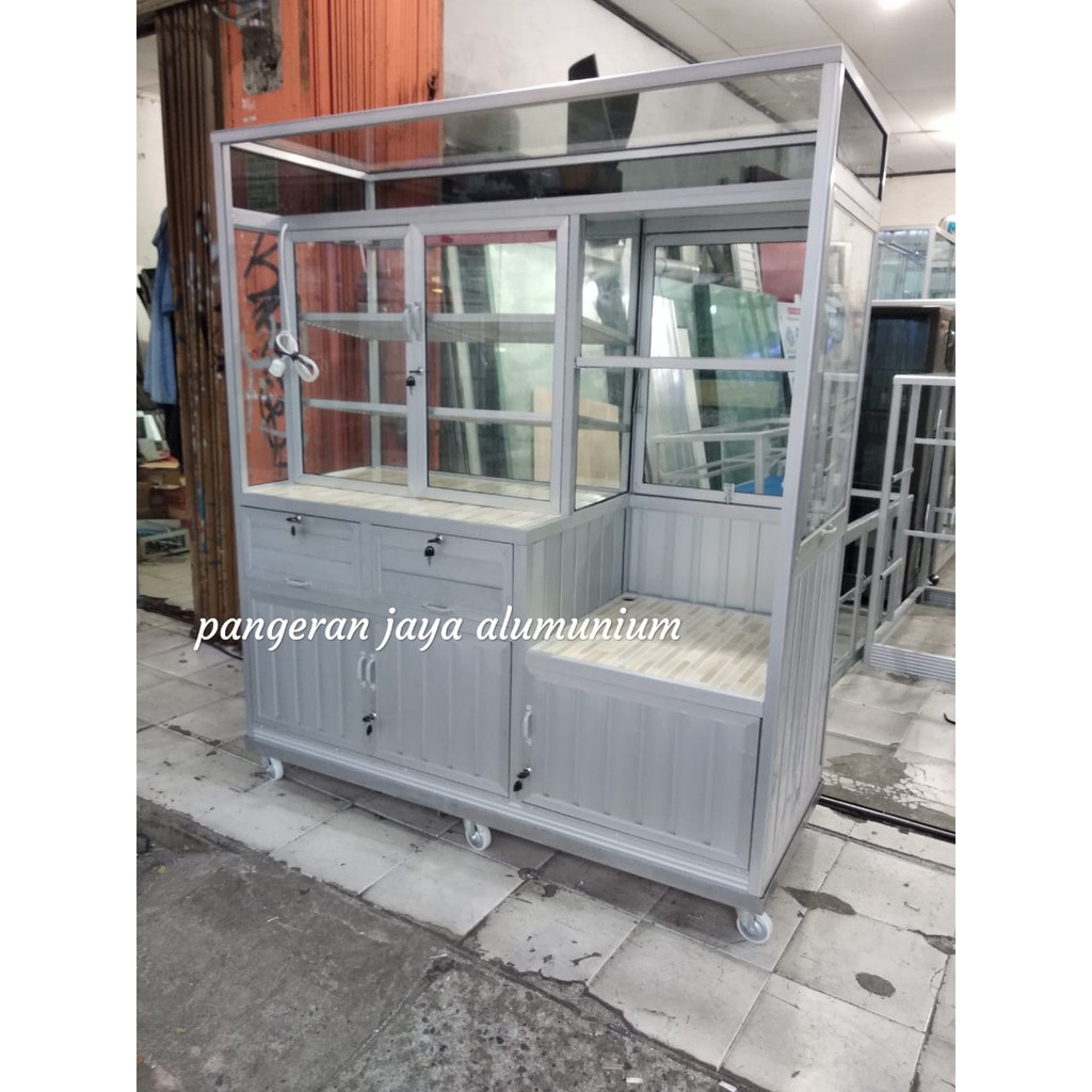 Gerobak Gorengan Keramik Aluminium ( FREE ONKIR JABODETABEK )