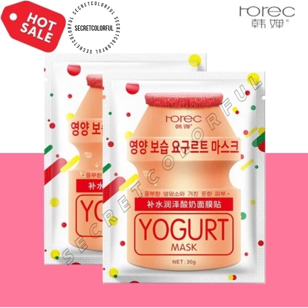 ROREC Yogurt Sheet Mask Masker Wajah Clear and Moisturizing