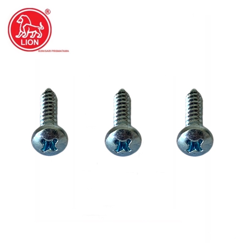 (100 pcs) #8 x 3/4” Moon Lion Self Tapping Screw Sekrup Skrup P+AB