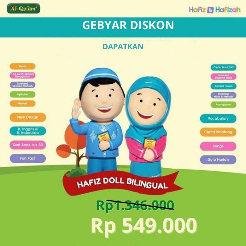 Hafiz Hafizah Talking Doll Versi 3 Al Qolam