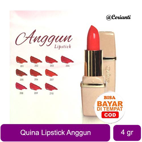 [BPOM] QUINA LIPSTICK ANGGUN 4GR LIP MATTE