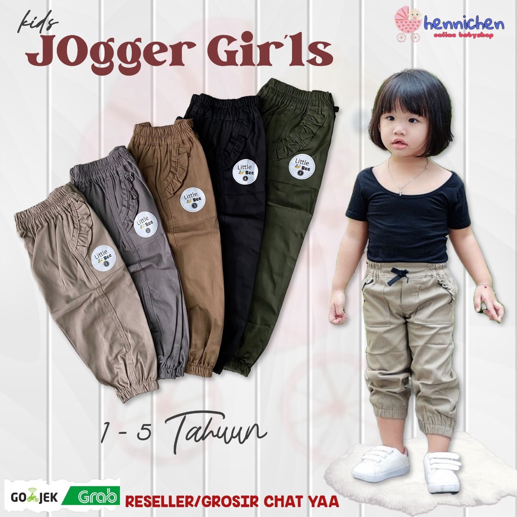 PROMO 7.7 Jogger Anak Girl LittleBee Size 1-5thn Jogger Anak Murah Smilee